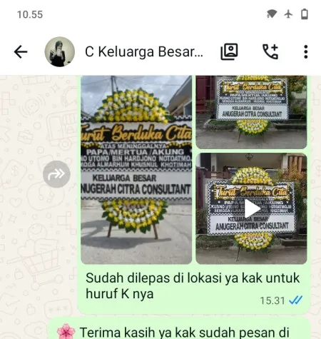 Pengiriman Papan Bunga Duka Wareng Butuh